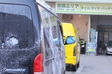 東京オートサロン搬入前の洗車