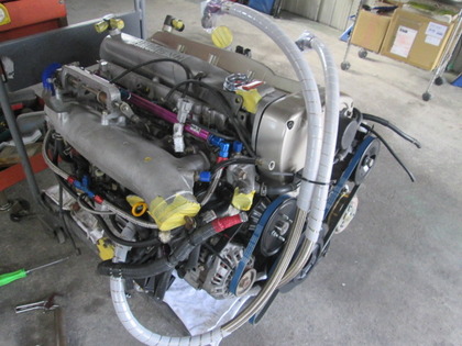 34GTR RB26チューニング HKSオイルクーラー サムコヒーターホース