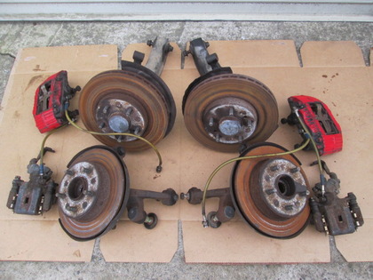 s１３シルビア　１８０ＳＸ系 五穴化に　Ｓ１４シルビアフロントハブ　セット　現状 中古パーツ販売 180SX/S13 S14シルビア5穴化セット！｜交通事故修理