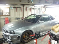 34GTR　HKS　EVC6取り付け　オプティマバッテリー交換完了