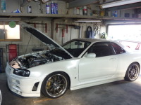 BNR34　GTR　NISMOコレクタータンク　HKSオイルクーラー取付完了