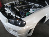 34GTR　HKSスペシャルパイピングKIT取り付け！