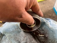 パッソの汚れ酷いオイルフィルターケースを清掃してエレメント/エンジンオイル交換