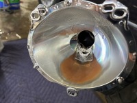 エルグランドの左ヘッドライトが点灯しない！リフレクターのみ交換修理！