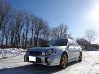 インプレッサワゴン　GGB　EJ20　オイル交換＆SOD-1添加です！