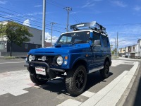 江別市内在住O様よりオーダー頂きました。H10年式　22ジムニー　60純正ブルーｘホワイトルーフ　オールペイントカスタム！！