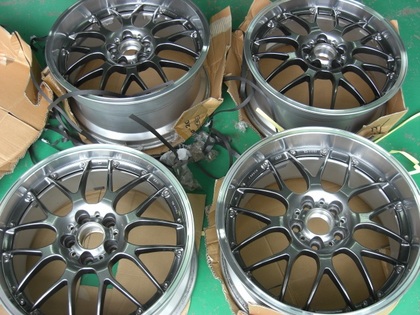 BBS RS-GT リム腐食、ガリ傷 ダイヤモンドカット修理｜アルミホイール 
