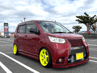 蛍光イエロー塗装したTE37 SONICをワゴンRスティングレーに装着