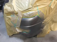 トヨタエスティマ DIYタッチアップ部をボカシ塗装にて補修修理！