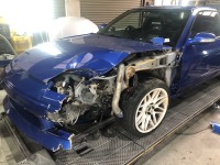 交通事故発生！前廻り大破した180SX かず少ない部品を集めて修理！