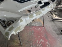 純正オプションエアロ装着車のエアロ取り外し穴埋め施工