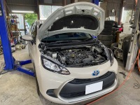 トヨタアクアの下回り/足回りに特段問題無くユーザー車検代行完了