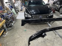 冬支度でレクサスLSのハーフタイプフルエアロ取り外し作業ご依頼