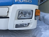 大型バス三菱ふそうエアロスターの左フロント(ライト周り)交換修理