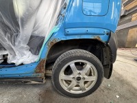 業者依頼！フレアクロスオーバーの左右リアフェンダー周りサビ修理