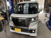 スズキスペーシア高年式車のユーザー車検代行＆エンジンオイル交換