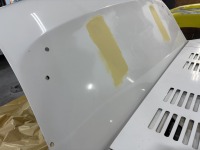 MR2のGTウイング取付穴埋め加工＆純正トランクスポイラー取り付け